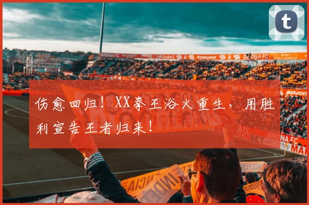 伤愈回归!XX拳王浴火重生,用胜利宣告王者归来!